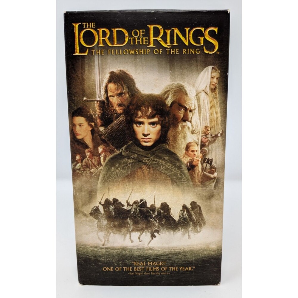 Lord of the Rings Fellowship of the Ring VHS 2002 Fantasy Elijah Wood Tested